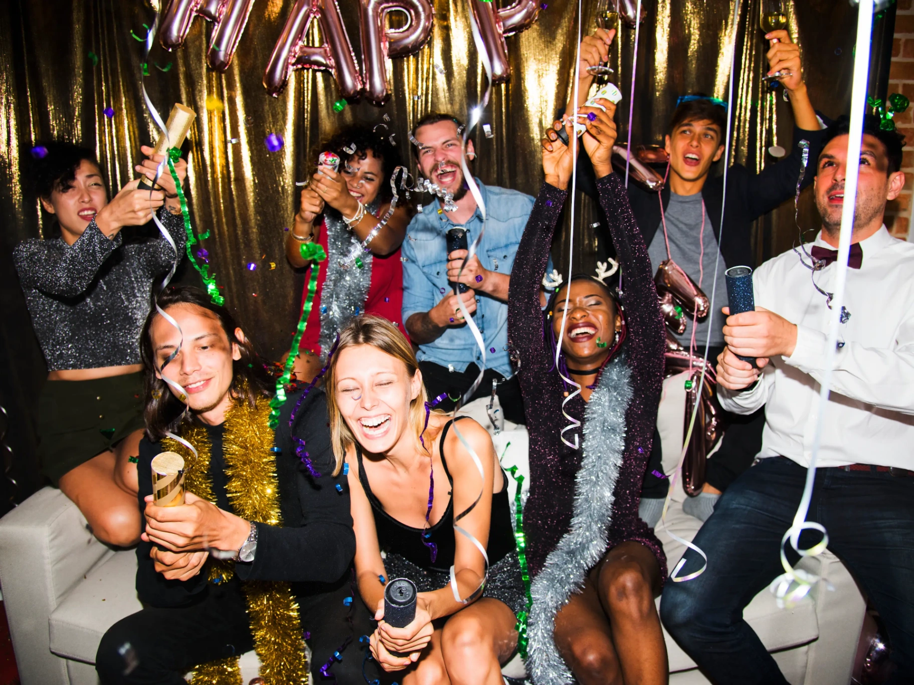Friends celebrating at a local event
